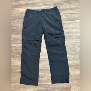 Columbia Omni Shield Black Zip Pants convertible into shorts 38x34